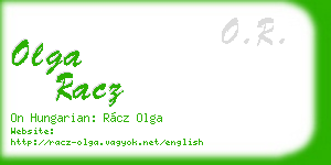 olga racz business card
